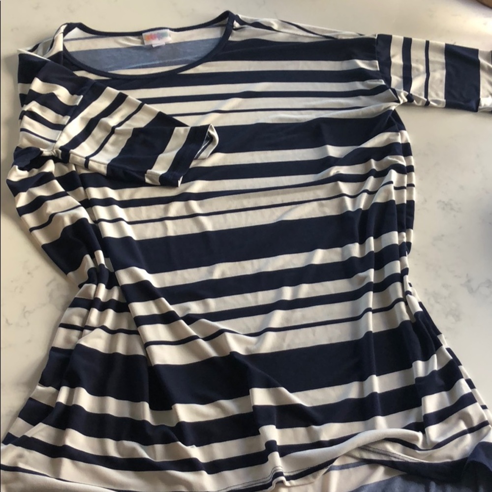 Navy and cream striped Irma. Super stretchy!!